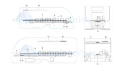 Logo Adria campingvogn bl.a. årgang 2015 - 2016 Klistermærke streamer