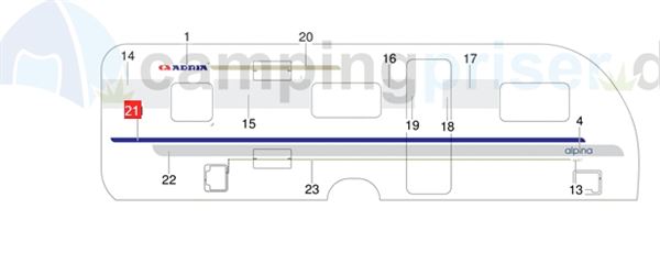 Logo - streamer til Adria Alpina 663 Supreme
