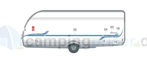 Logo til Adria Classica - Adora - Venstre side 