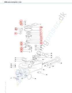 Thetford toilet C500 bundtank