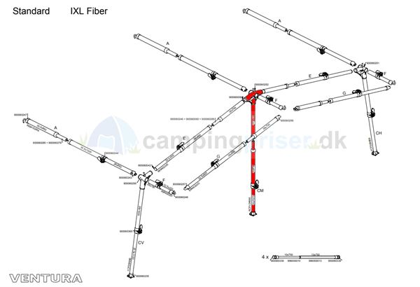 Isabella CM-kryds ben G10-18 til Ventura standard 250-300 i IXL fiber