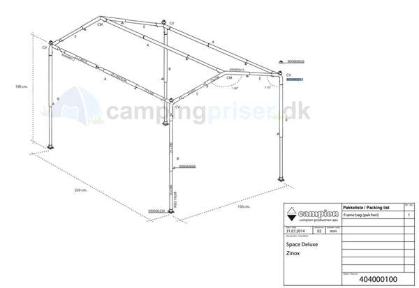 Isabella hjørne til Isabella Space opbevaringstelt - Zinox