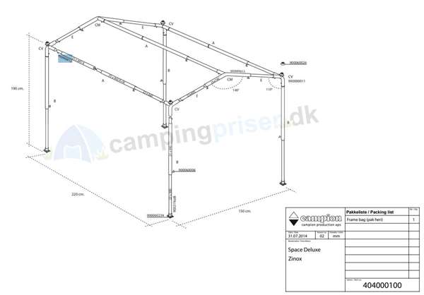 Isabella overligger til Isabella Space opbevaringstelt - Zinox