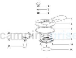 Pakning til Thetford toilettank C250/C260/C400/C500