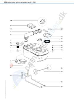 Plade til spærreventil til Thetford toilet C200