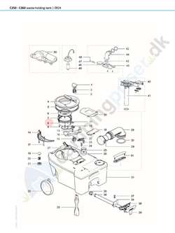 Plade til spærreventil til bundtank Thetford toilet 