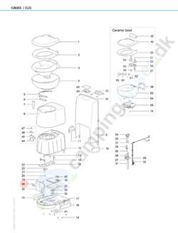 Kontakt og printkort multi level til Thetford toilet