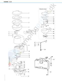 Printkort til Thetford toilet C260 1 niveau