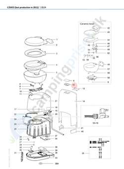 Printplade SW Thetford toilet C250