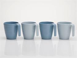 Stabelbare Krus Shades of Blue 4 pk