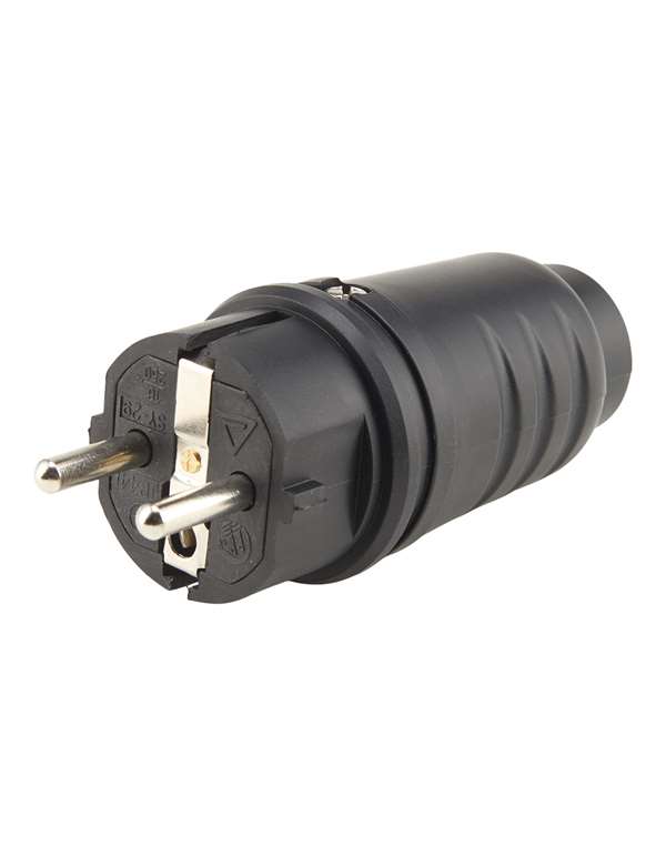 Schuko 230 V hanstik gummi 16 A