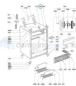 Sensor til belysning Dometic køleskab, længde 260 mm