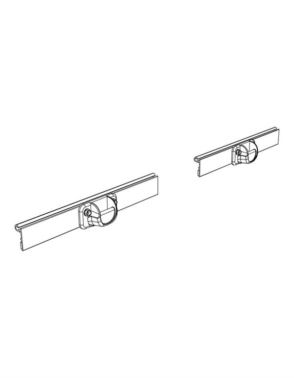 Skinne til montering af cykelholder i vindueskinne - 2 delt 