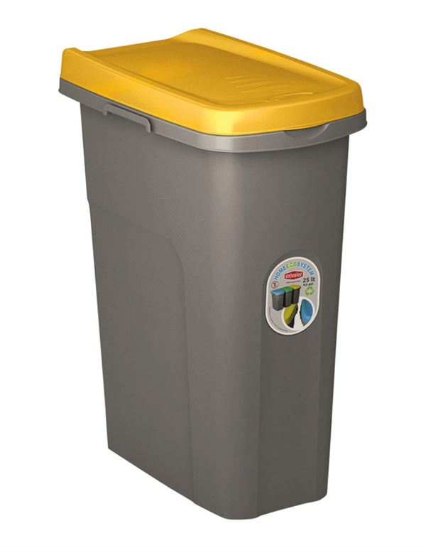 Skraldespand 25 L. - gul låg