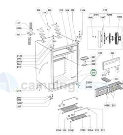 Skrue indvendig i Dometic køleskab