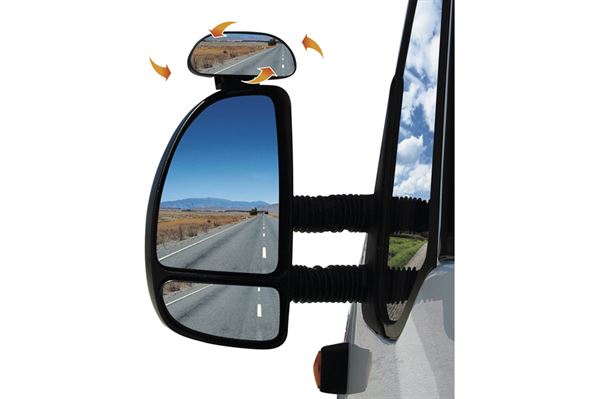 Optilus død vinkel spejl monteres på det eksisterende spejl på autocamperen. 