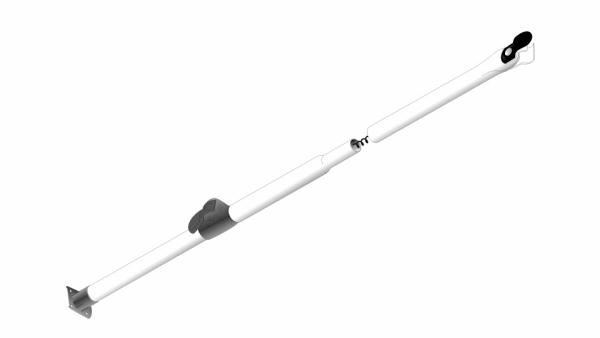 Isabella S-stang støttestang 260 cm med Tex beslag i Zinox