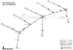 Isabella G21-22 Zinox stel Sun Shine Plus - passer til a-målene 1100, 1125, 1150 og 1175