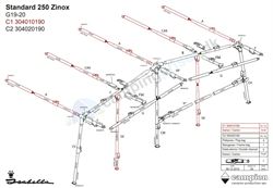 Isabella G19-20 Zinox stel standard 250 - passer til a-målene 1000, 1025, 1050 og 1075