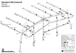 Isabella G21-22 CarbonX stel standard 250 - passer til a-målene 1100, 1125, 1150 og 1175