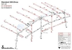 Isabella G21-22 Zinox stel standard 300 - passer til a-målene 1100, 1125, 1150 og 1175