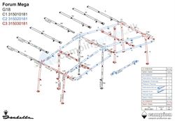 Isabella G18 MegaFrame stel til Forum - passer til a-målene 950, 962, 975 og 989