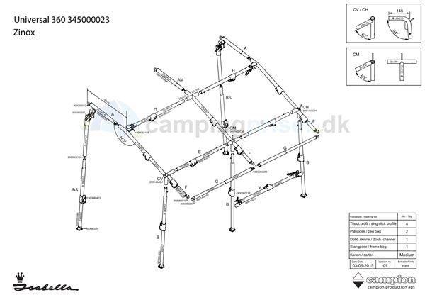 Isabella Zinox stel til Universal 360