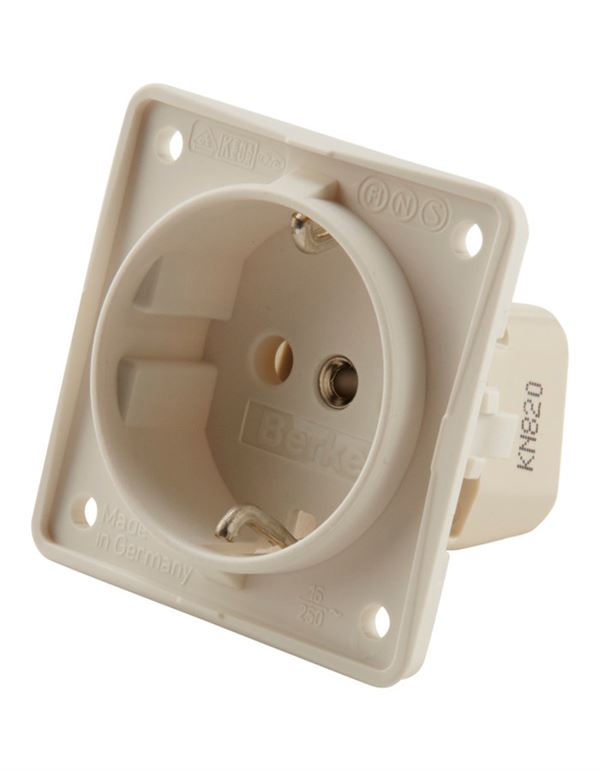 Stikdåse 230V hvid Berker