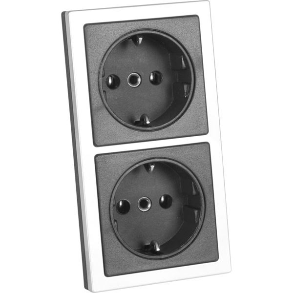 Stikkontakt dobbelt 230 V med jord