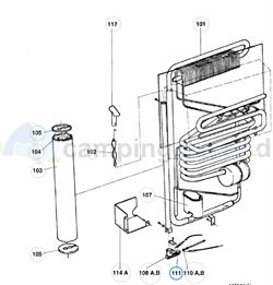 Tændrør Dometic køleskab