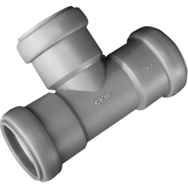 T-stykke med pakning til afløbsrør Ø 28mm 