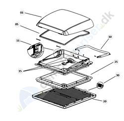 "Heki Mini" Glas til tagluge (40x40cm)