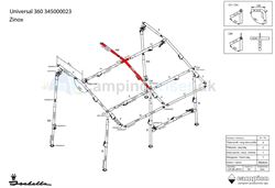 Isabella AM-stang tagstang til Isabella Universal 360 og 420 i Zinox med T-Rex beslag