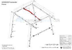 Isabella AM-stang tagstang til Ventura Freestander og Universal 320 i Prenox (stål)