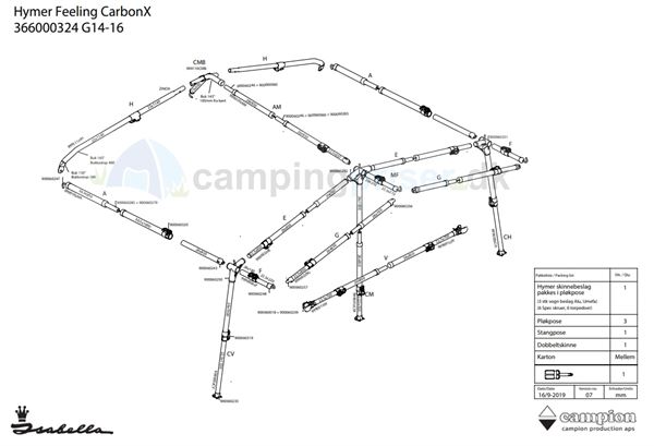 Isabella G14-16 CarbonX stel til Hymer Feeling