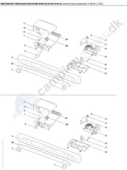 Thetford køleskab 6-polet afbryderkontakt