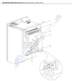 Thetford køleskab tænd elektrode elektrisk, kabel 25 cm med spadestik