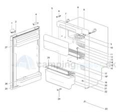 Trådhylde 455 x 133 mm Thetford køleskab