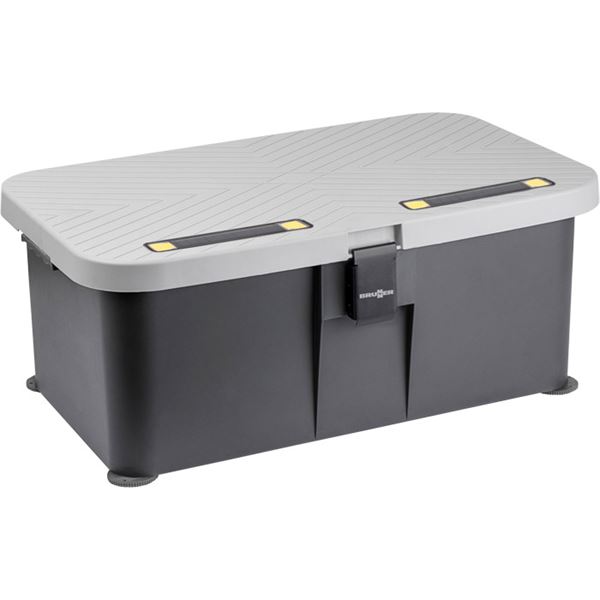 Trappetrin med opbevaringsboks samt LED-lys.