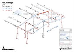 Isabella E-stang udhængsstang G18 til Isabella Forum i MegaFrame