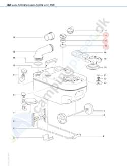 Thetford toilet C220 bundtank