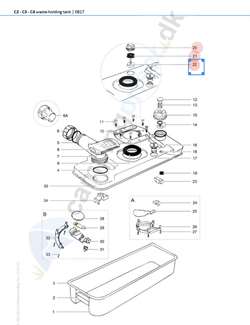 Thetford toilet C2-C3-C4 bundtank