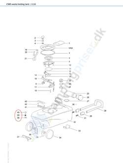 Thetford toilet C500 bundtank