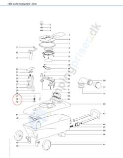 Udluftningventil til Thetford toilettank