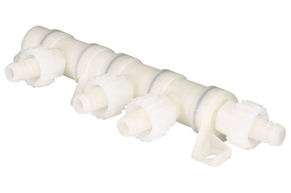 Vandfordeler 3-grenet med møtrik