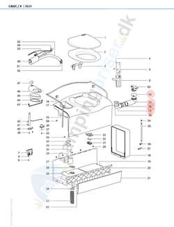 Vandpåfyldning studs til Thetford toilet C402C - C402X