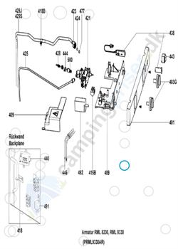 Varmelegeme 190W 230V Køleskab Dometic