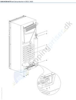 Thetford køleskab DC varmelegeme 12V/190W, large. Til N145-N180LCD, N3145-N3175 fra 05/2008-2012.