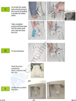 Vejledning til udskiftning af Magnetkontakt Thetford Toilet C402 - side 2