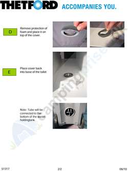 Vejledning slange til udluftning til Thetford toilet C402 - 403 side 2